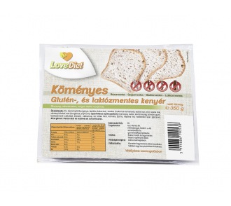 Love Diet Gluten Free Cumin Bread 350 g  (wheat-free, soy-free, egg-free) 350g